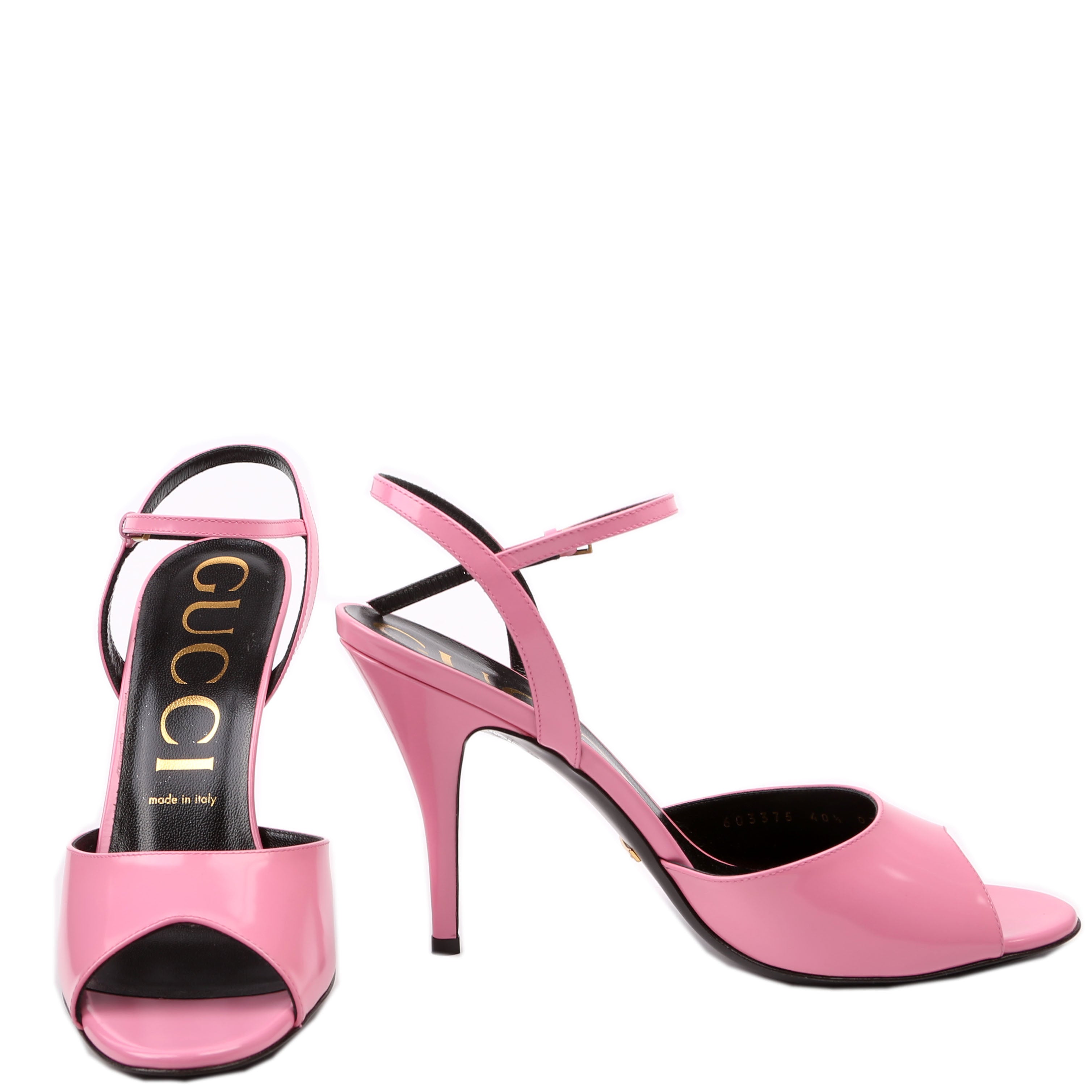 Heeled Mules Patent Size 40.5 Pink