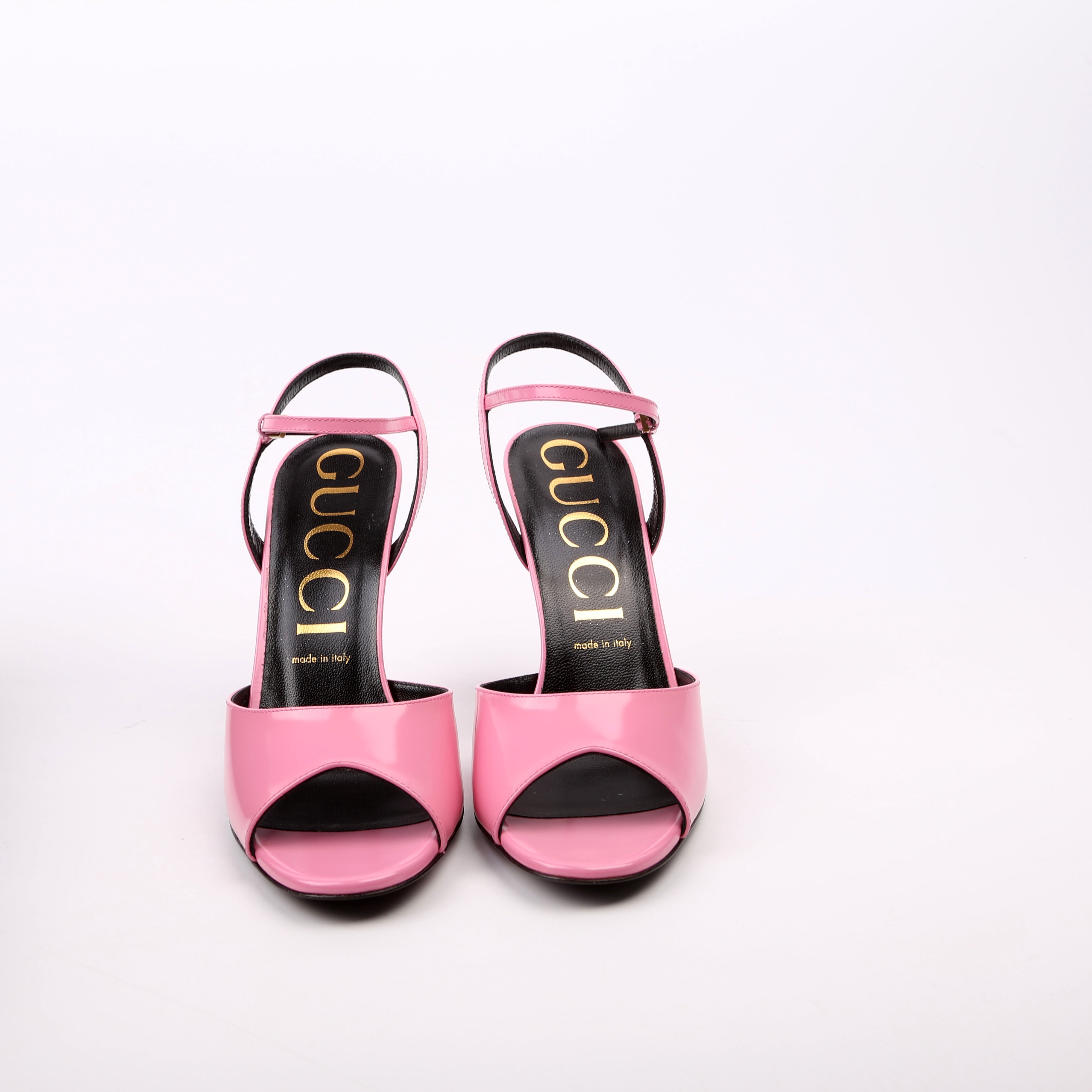 Heeled Mules Patent Size 40.5 Pink