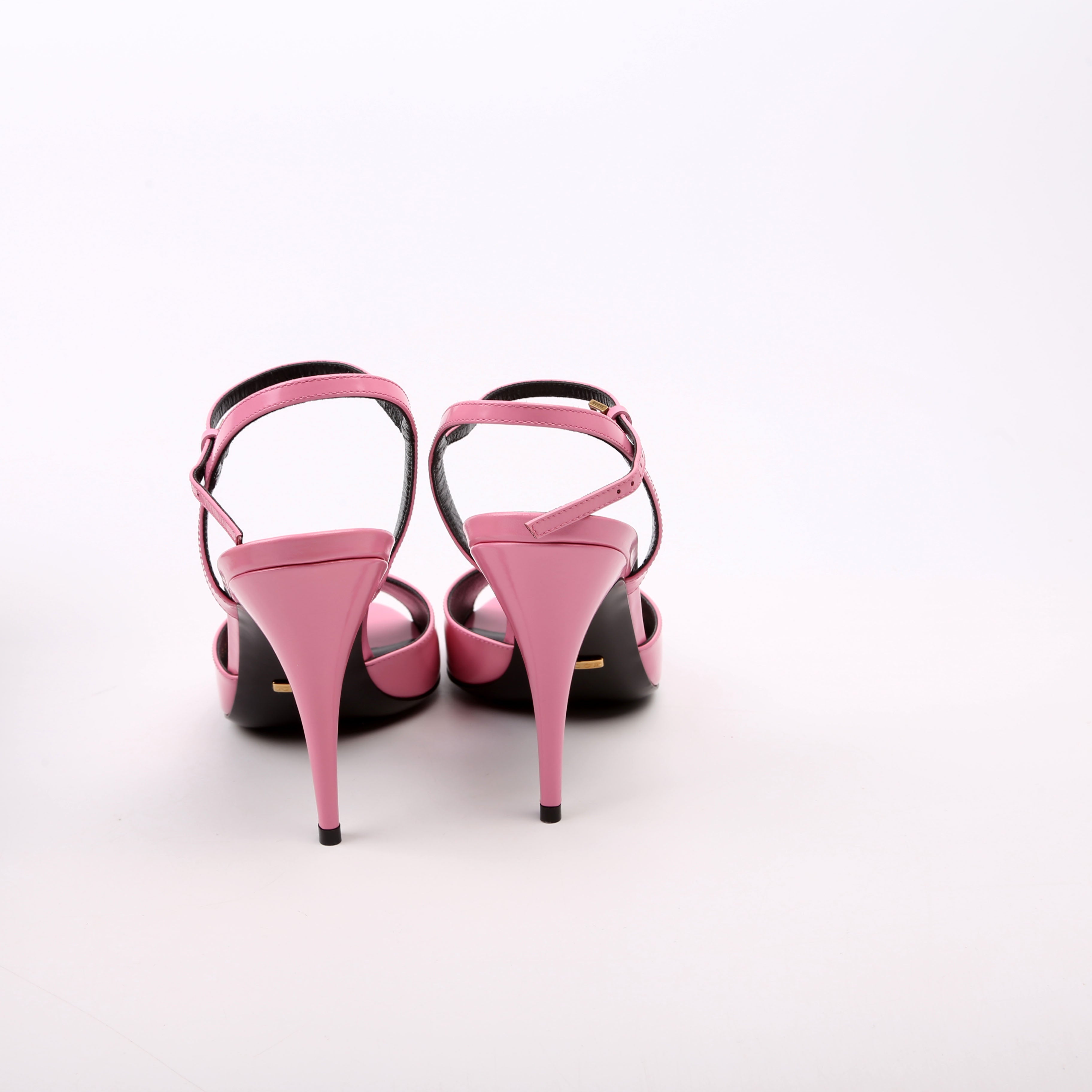 Heeled Mules Patent Size 40.5 Pink