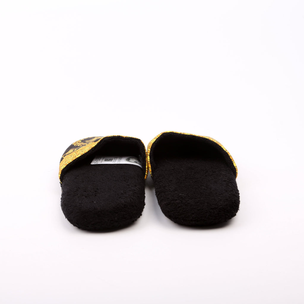Barocco Slippers Size Large Black/Yellow