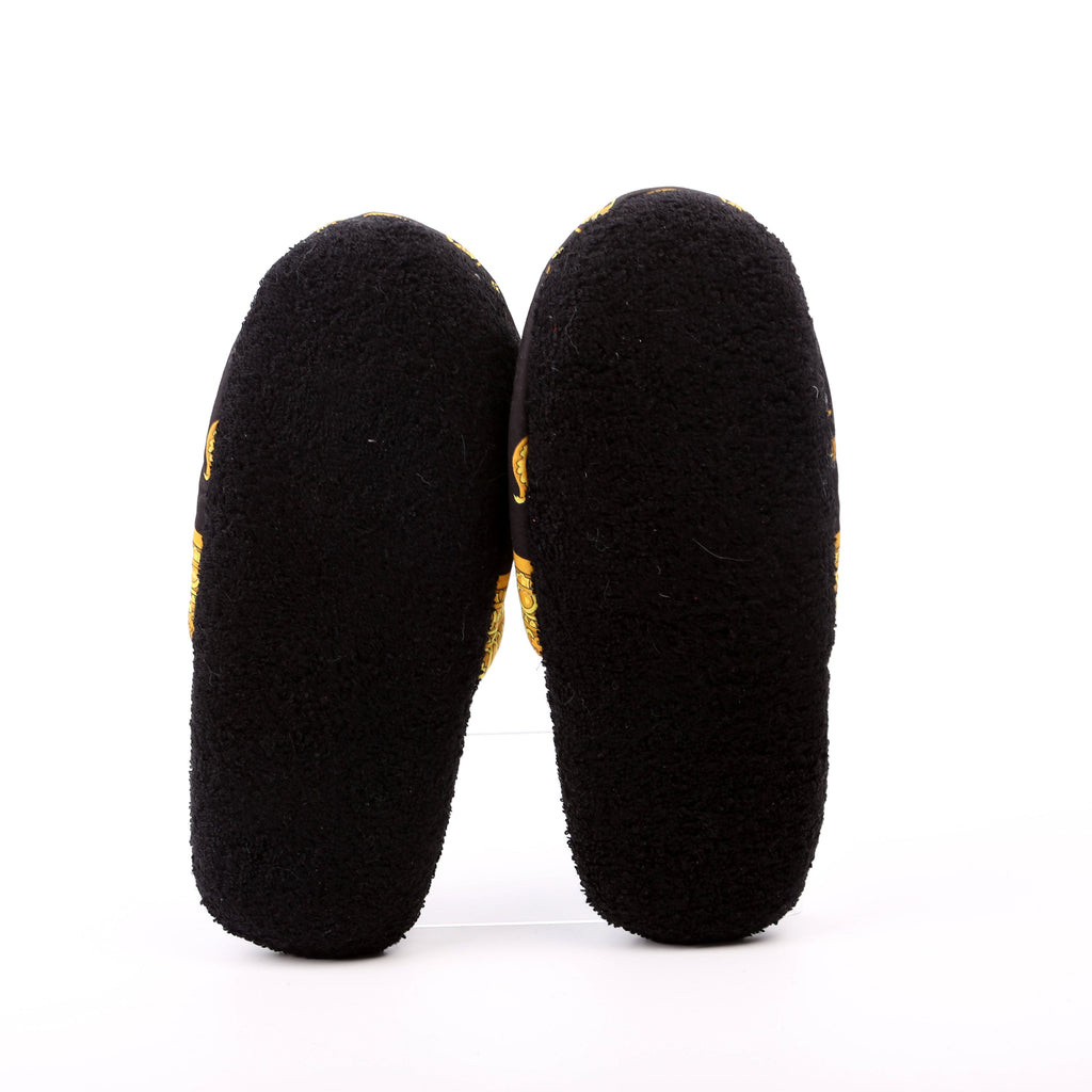 Barocco Slippers Size Large Black/Yellow