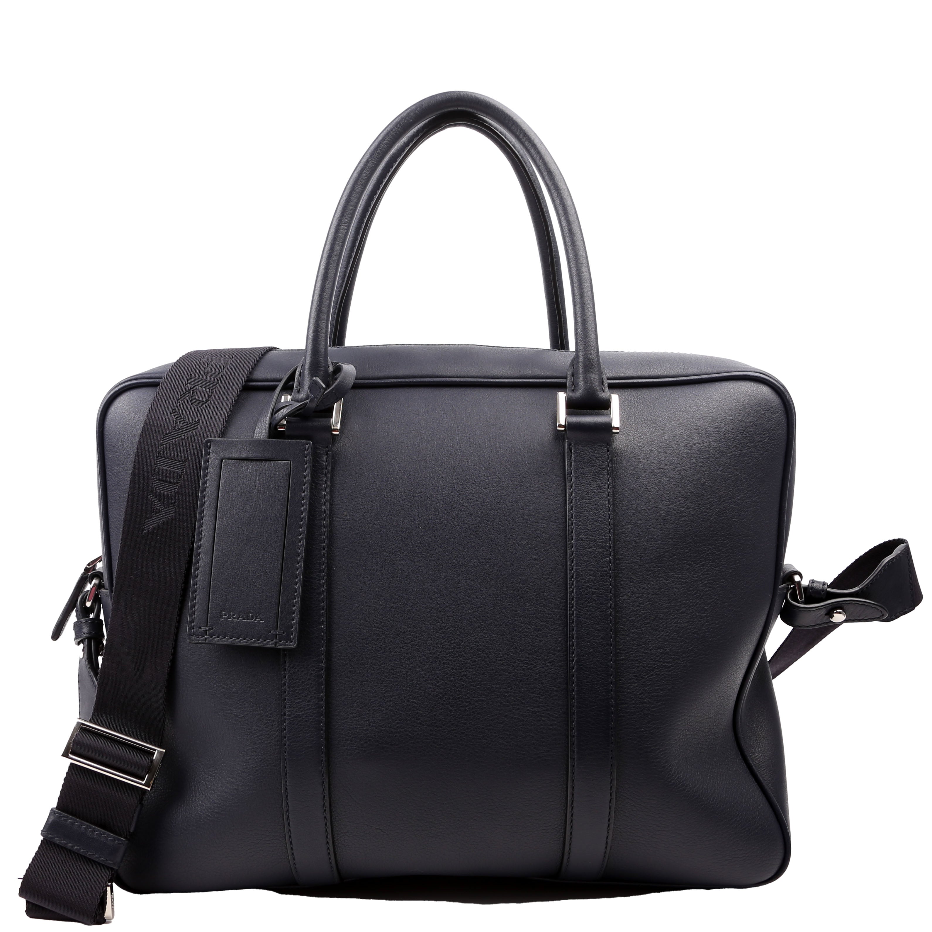 2VE305 Business Bag 2-Way Leather Blue