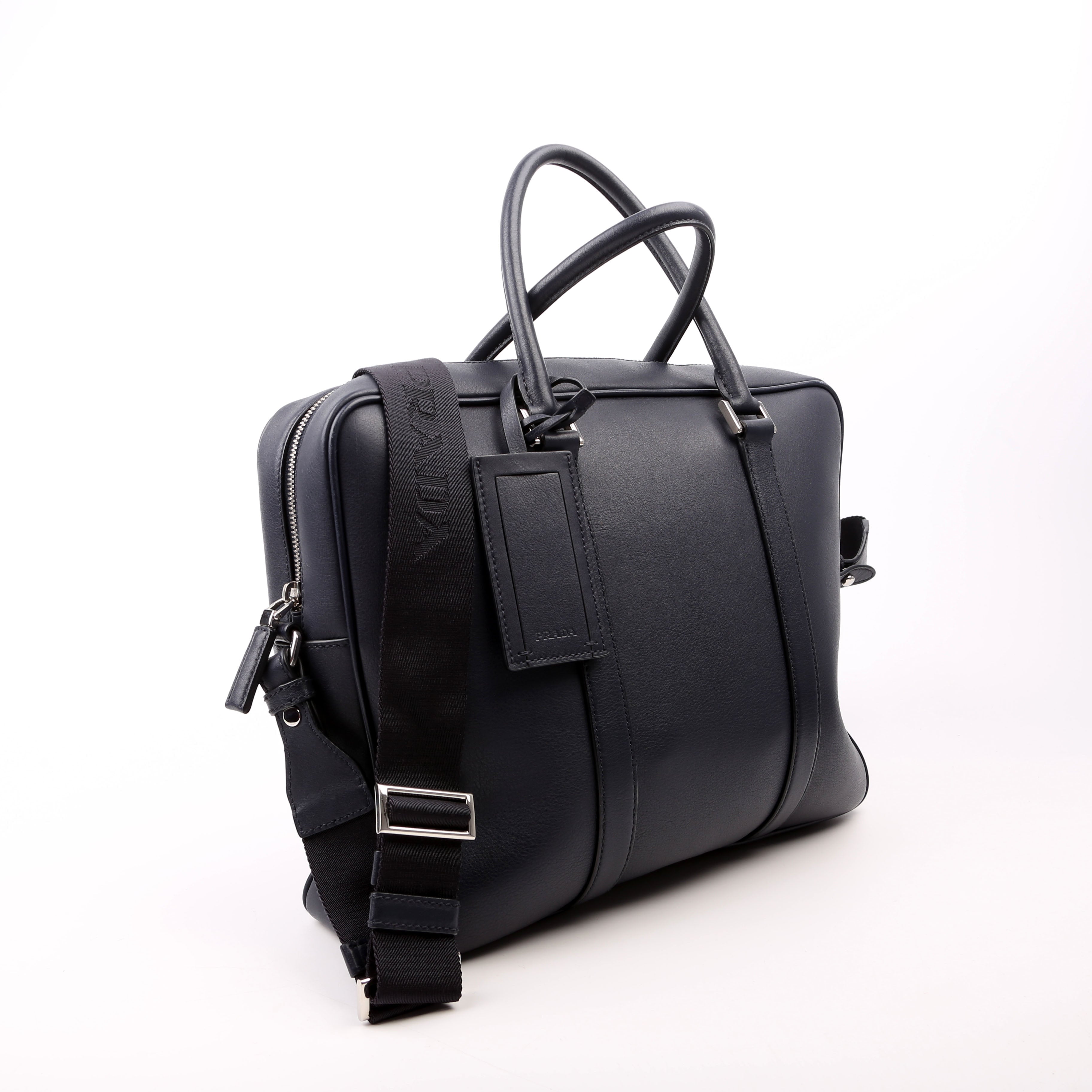 2VE305 Business Bag 2-Way Leather Blue