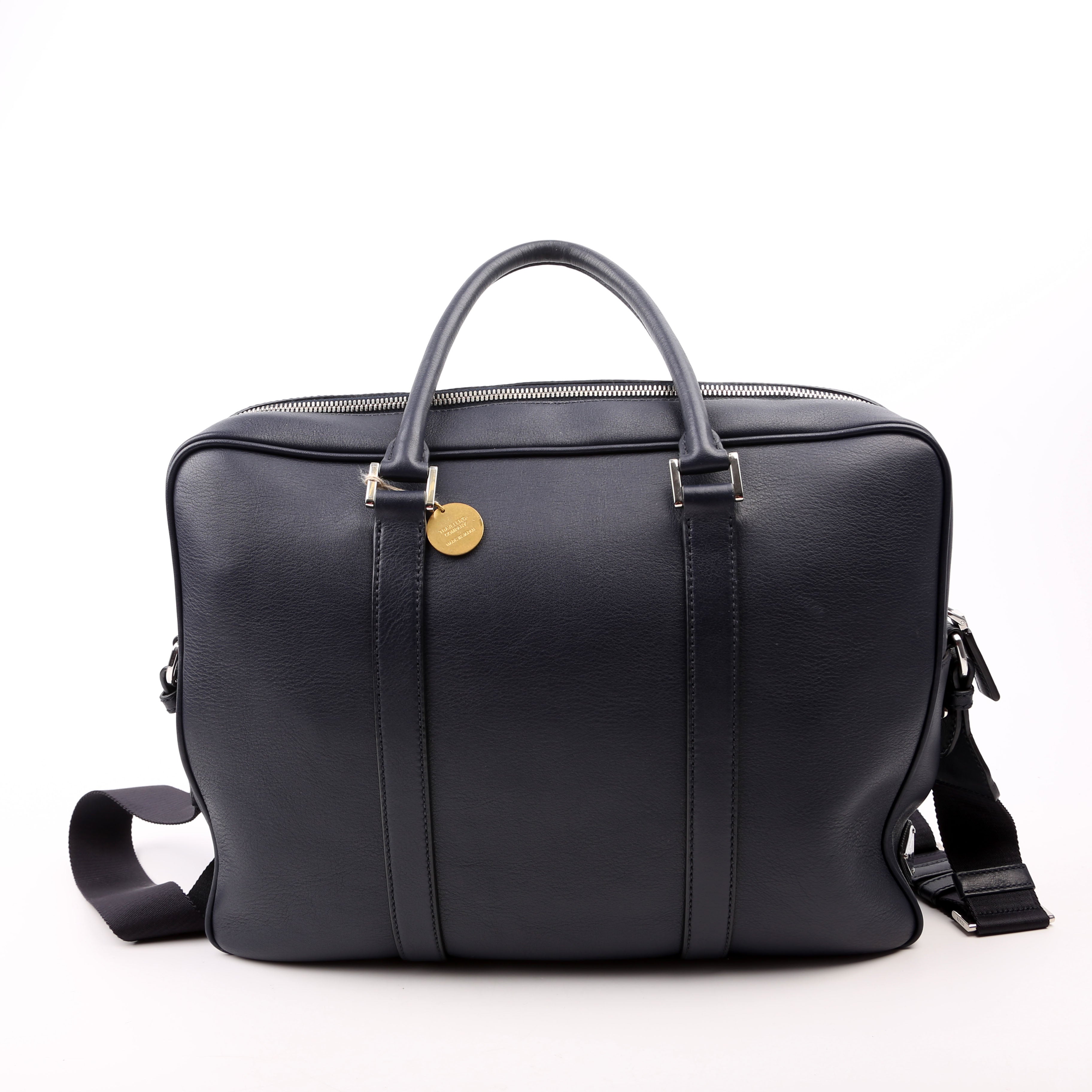 2VE305 Business Bag 2-Way Leather Blue