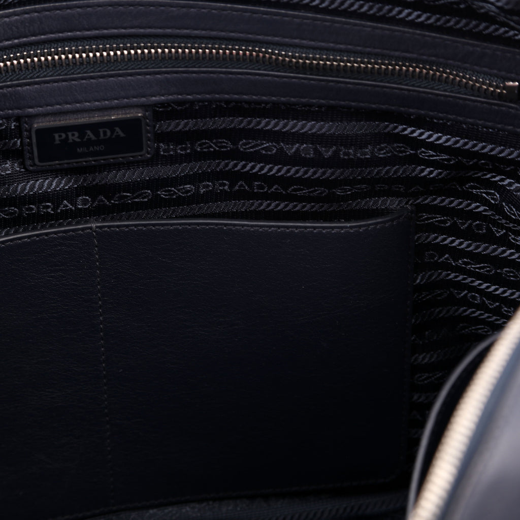 2VE305 Business Bag 2-Way Leather Blue