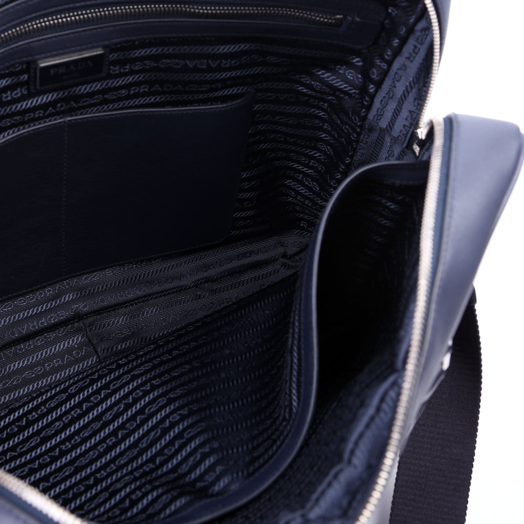 2VE305 Business Bag 2-Way Leather Blue