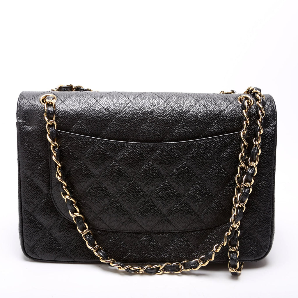 Classic Flap Jumbo Caviar 14-16M Black