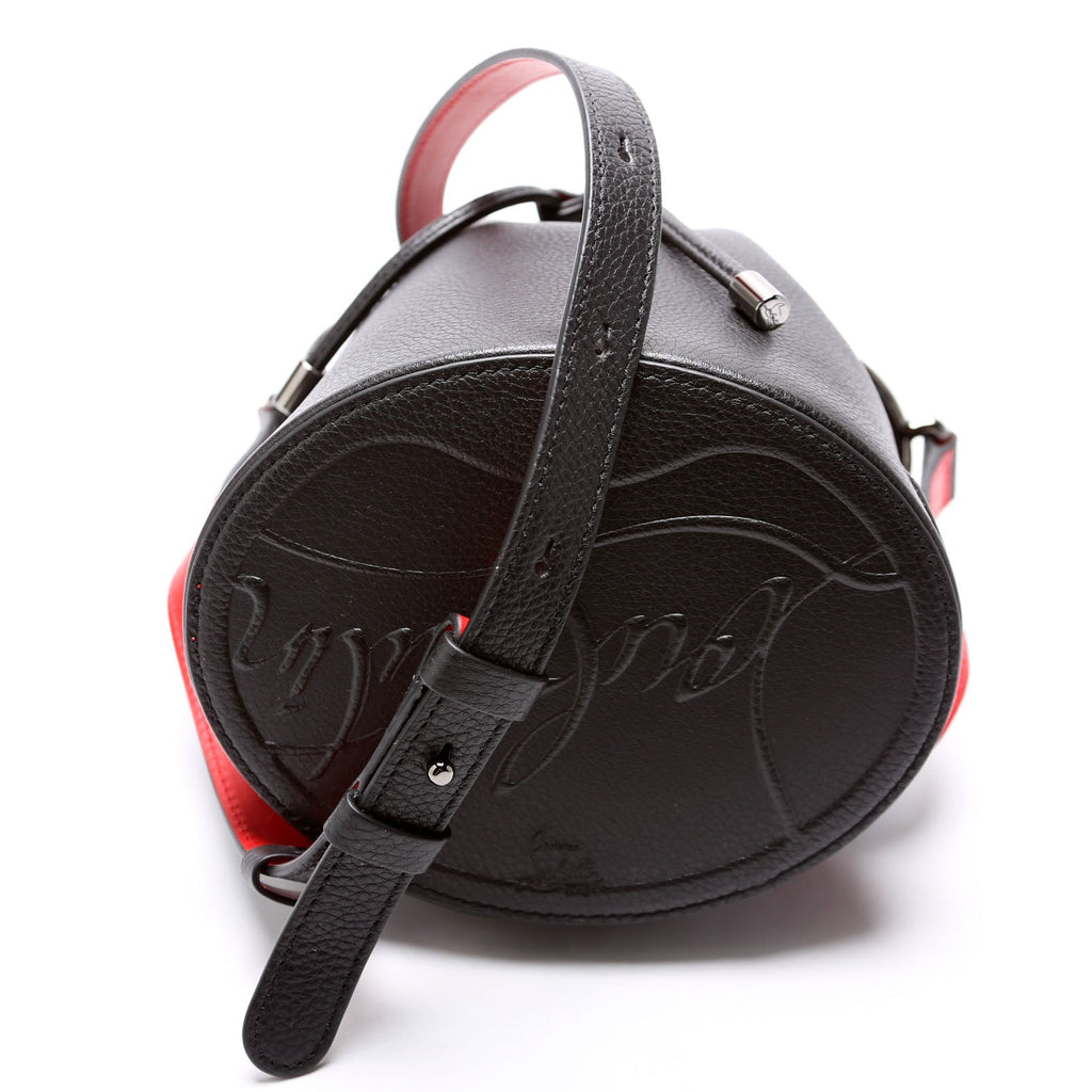 By My Side Embossed Logo Bucket Bag Black