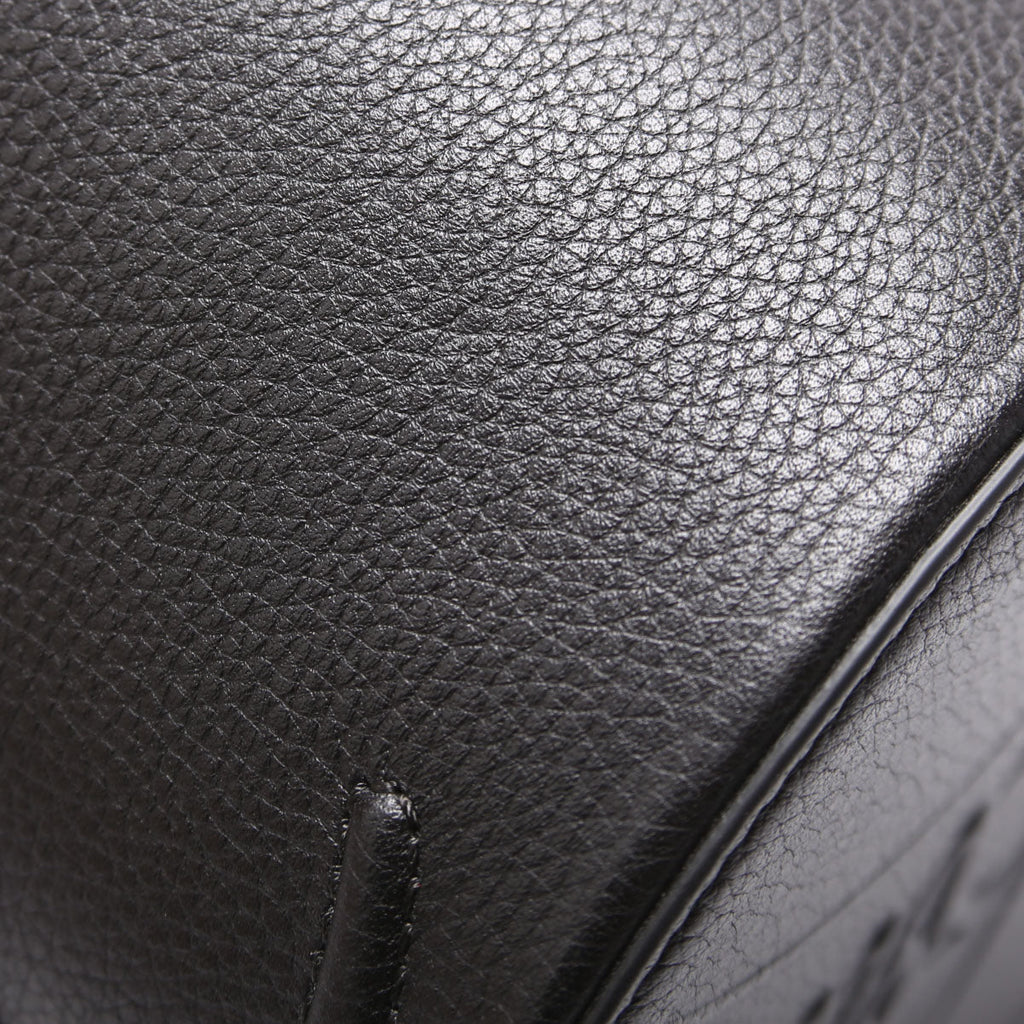 By My Side Embossed Logo Bucket Bag Black