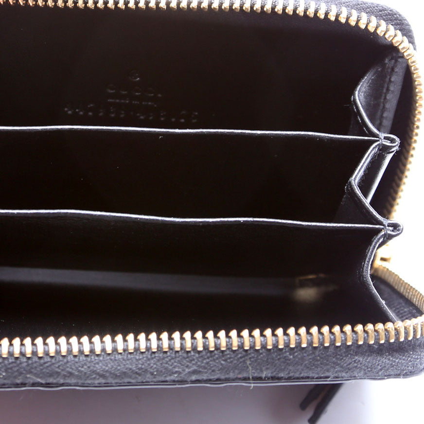 447939 Zip Around Card Case Black