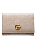 739525 GG Marmont Card Case Beige