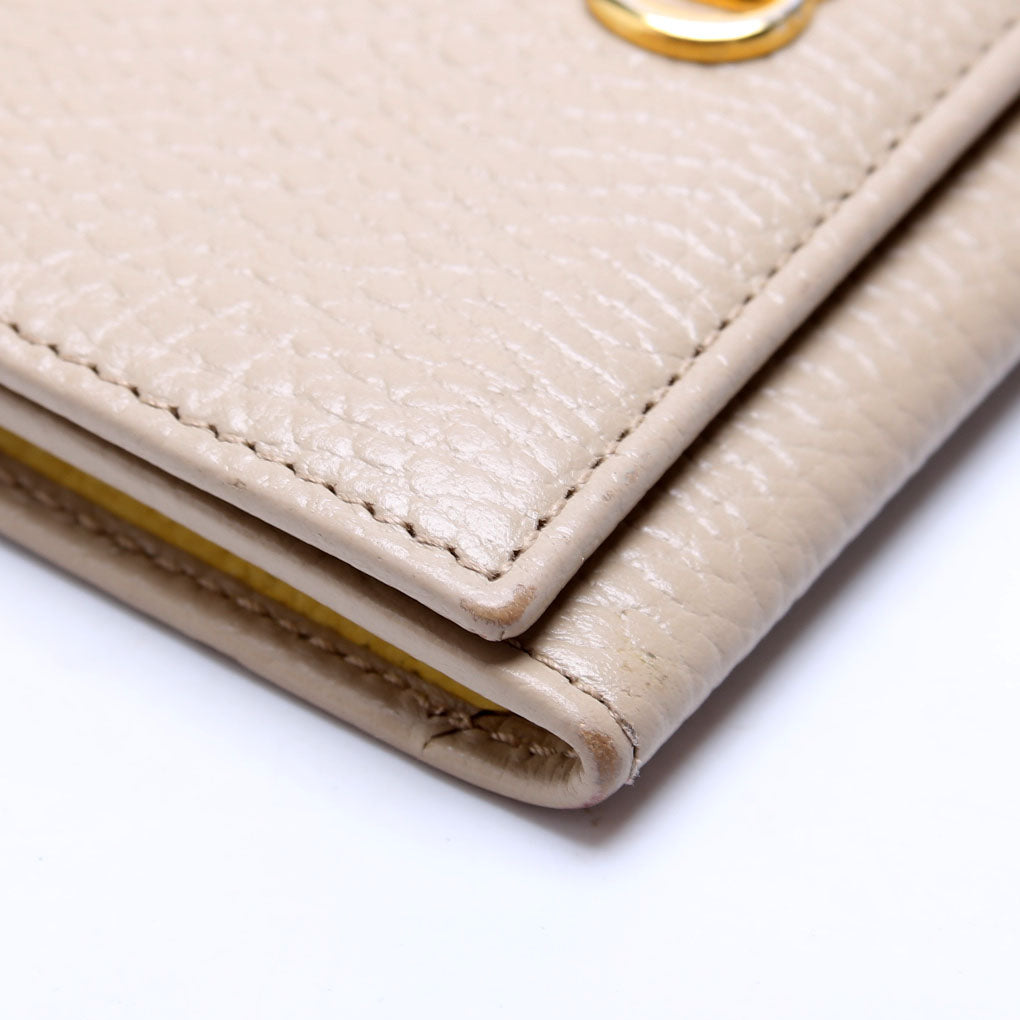 739525 GG Marmont Card Case Beige