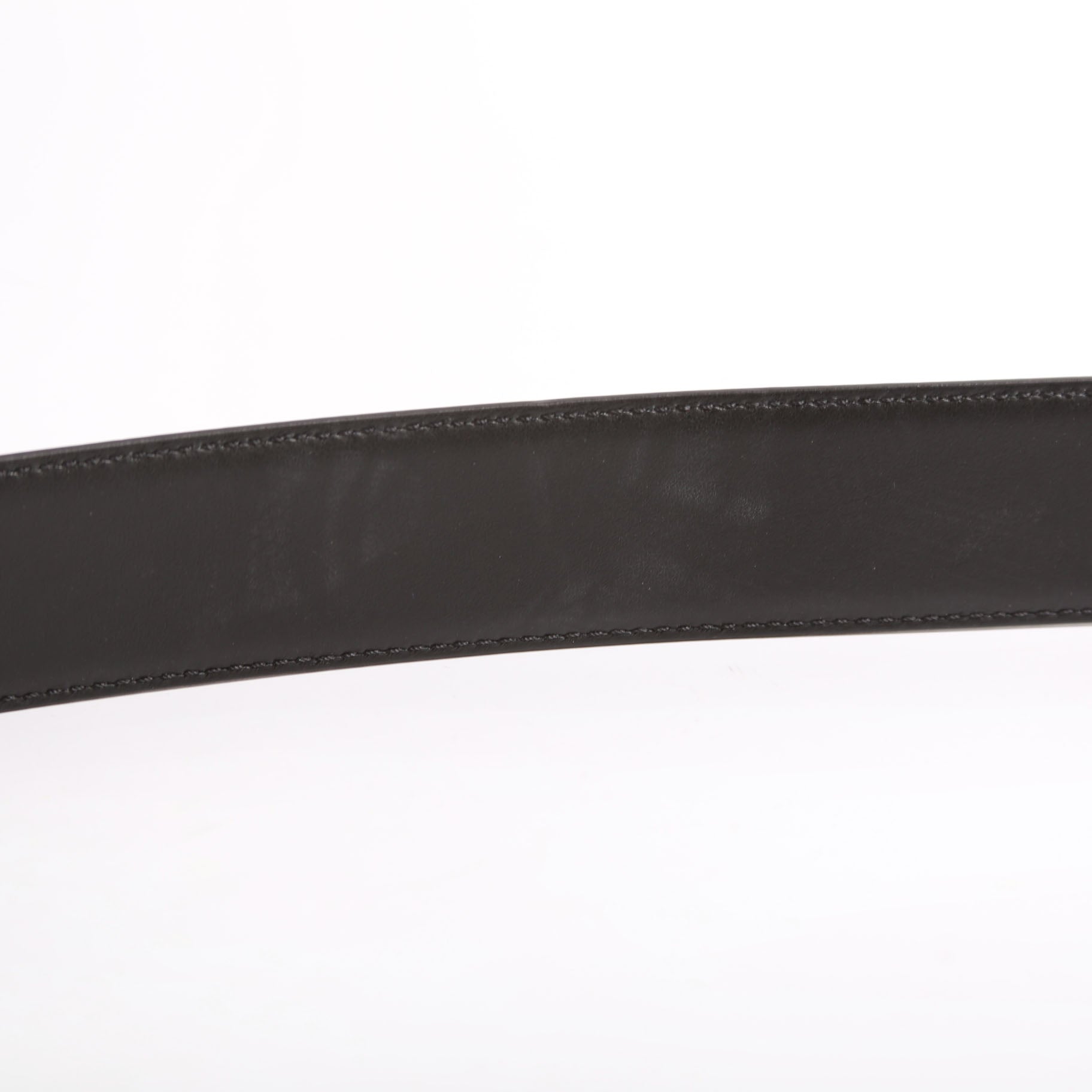 Medusa Reversible Barocco/Leather Belt Size 95/38 Black/Yellow