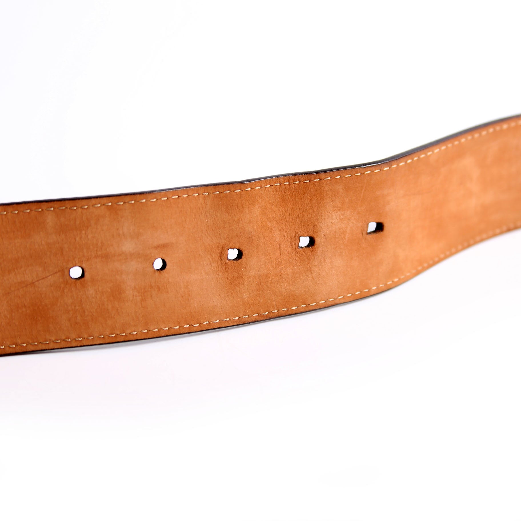 Fendi Square Buckle FF Leather Belt 45MM Size 115/56 Black
