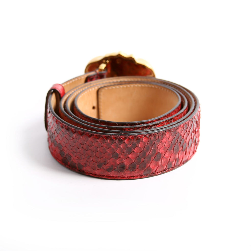 DCU4140 Medusa Head Python Belt Size 115/46 Red/Gold