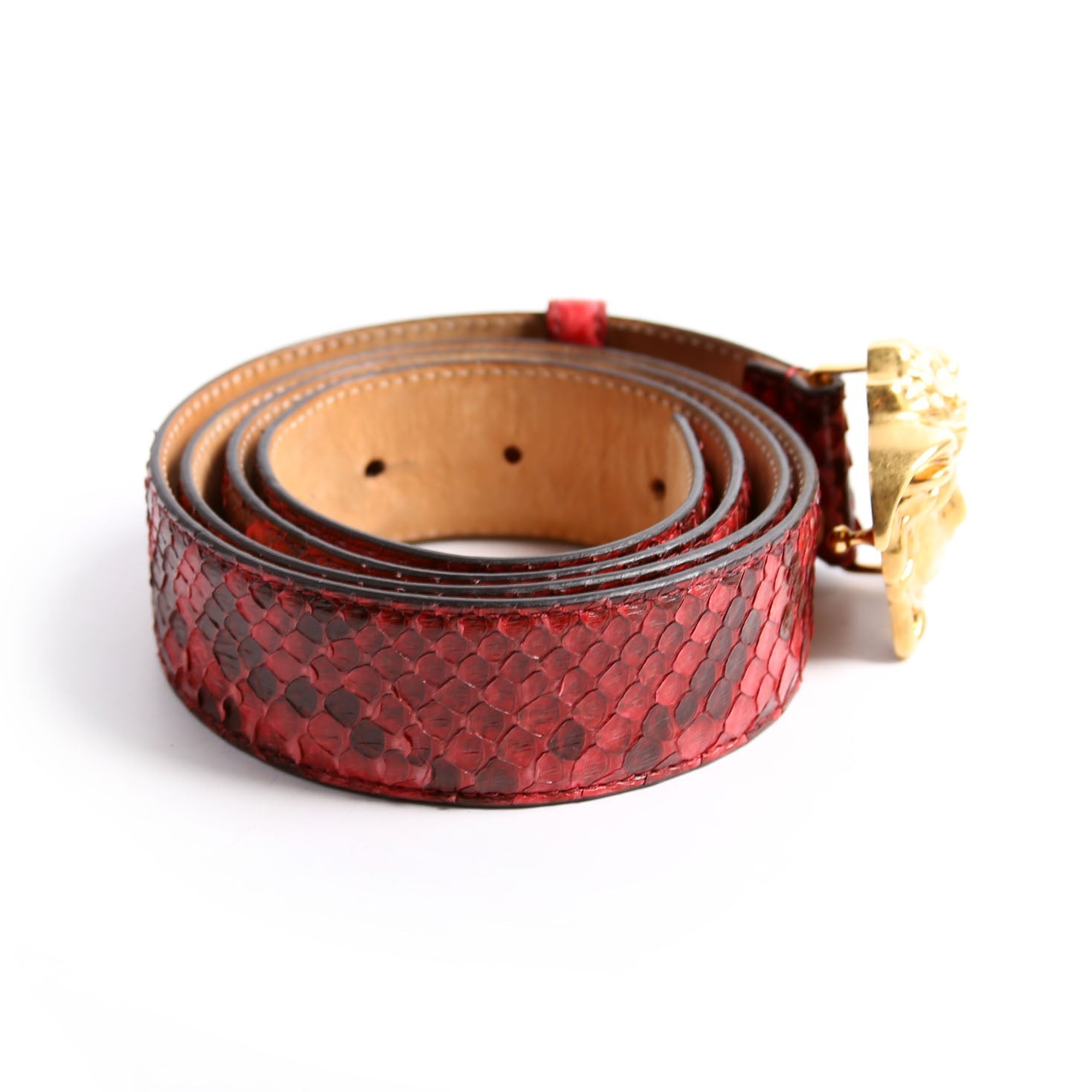 DCU4140 Medusa Head Python Belt Size 115/46 Red/Gold