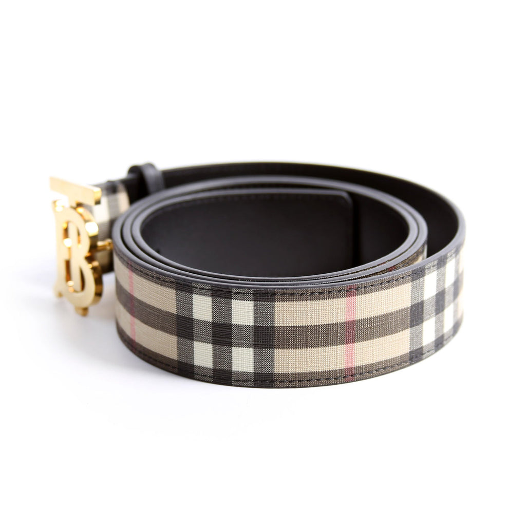 TB Logo Archive Check Belt Size Large Black