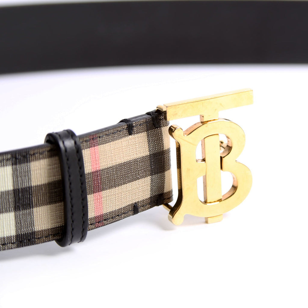 TB Logo Archive Check Belt Size Large Black