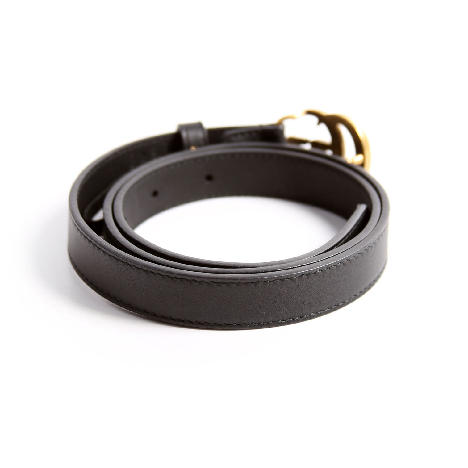 Gucci 409417 GG Marmont Thin Belt Size 75/30 Black