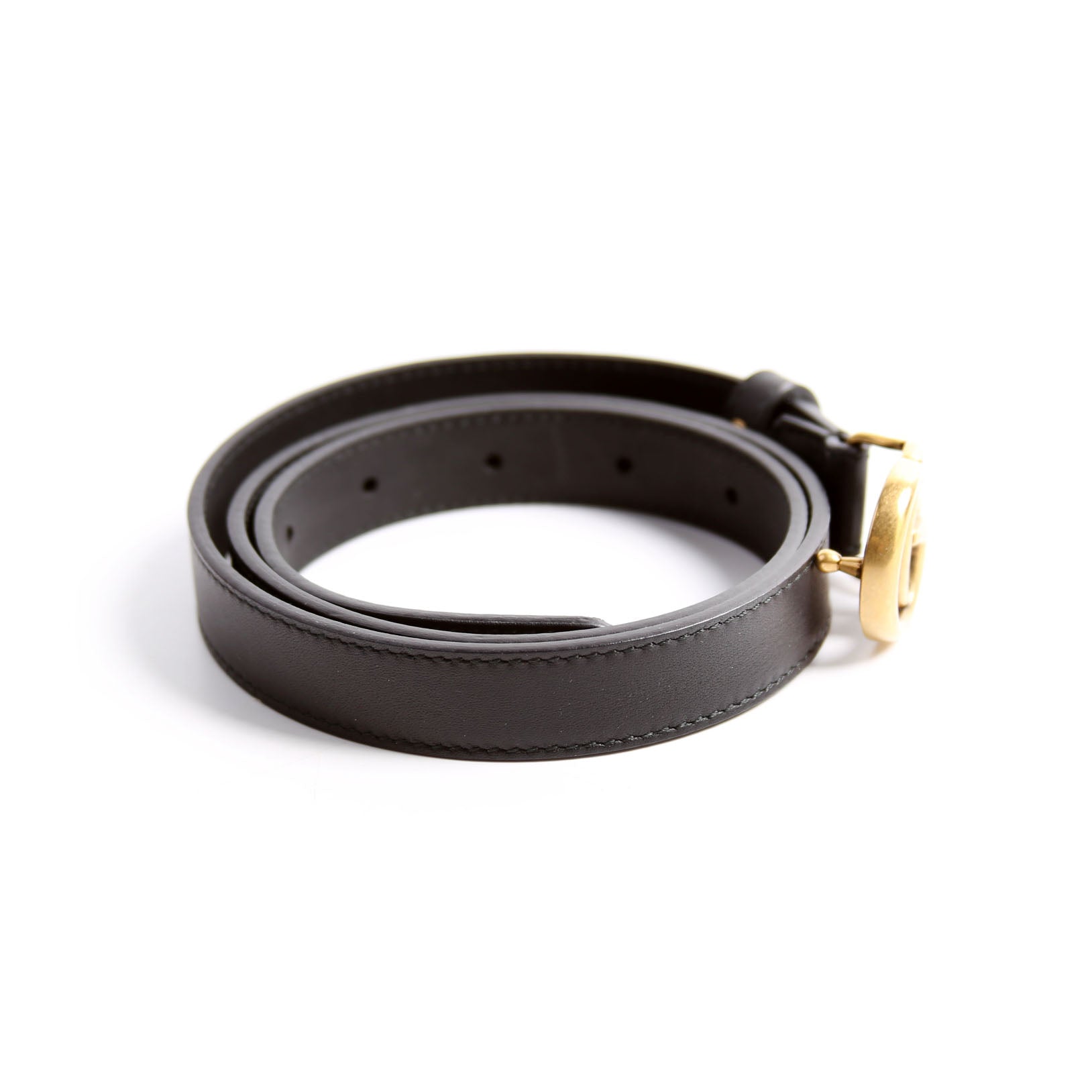 Gucci 409417 GG Marmont Thin Belt Size 75/30 Black