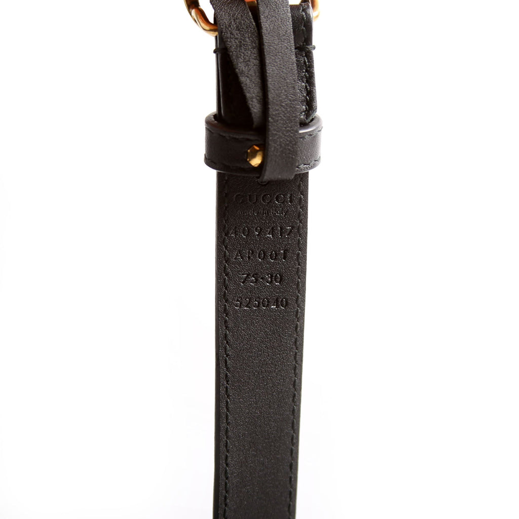 Gucci 409417 GG Marmont Thin Belt Size 75/30 Black