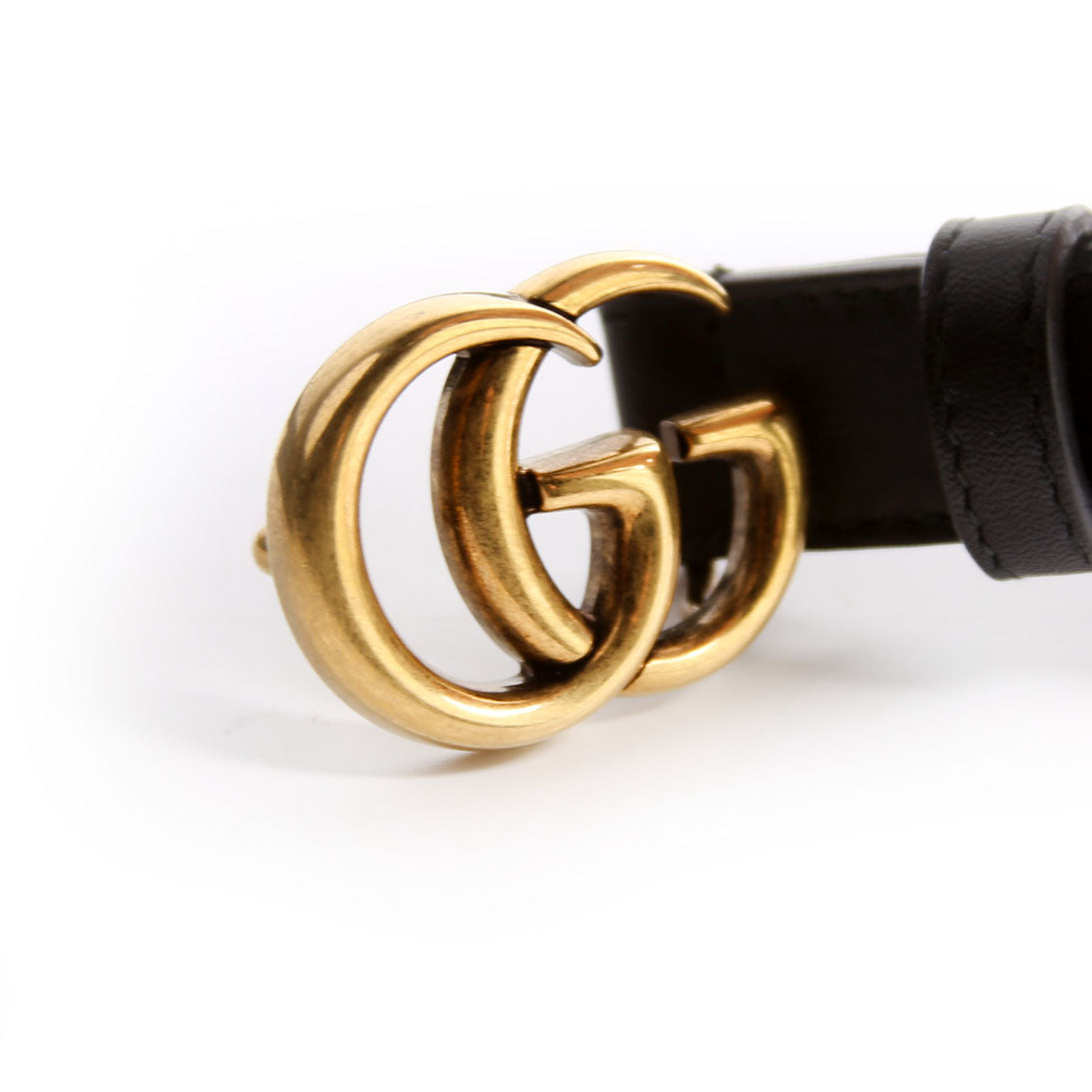 Gucci 409417 GG Marmont Thin Belt Size 75/30 Black