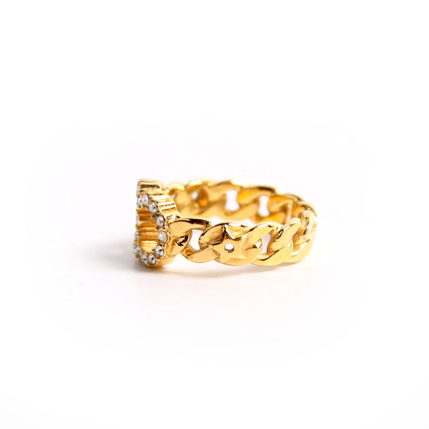 Crystal CD Band Ring Size 6.5