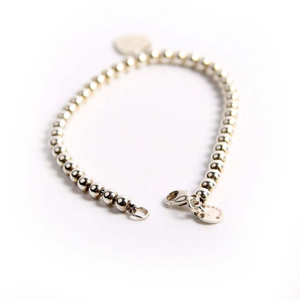 Please Return Mini Heart 4MM Bead Bracelet 925