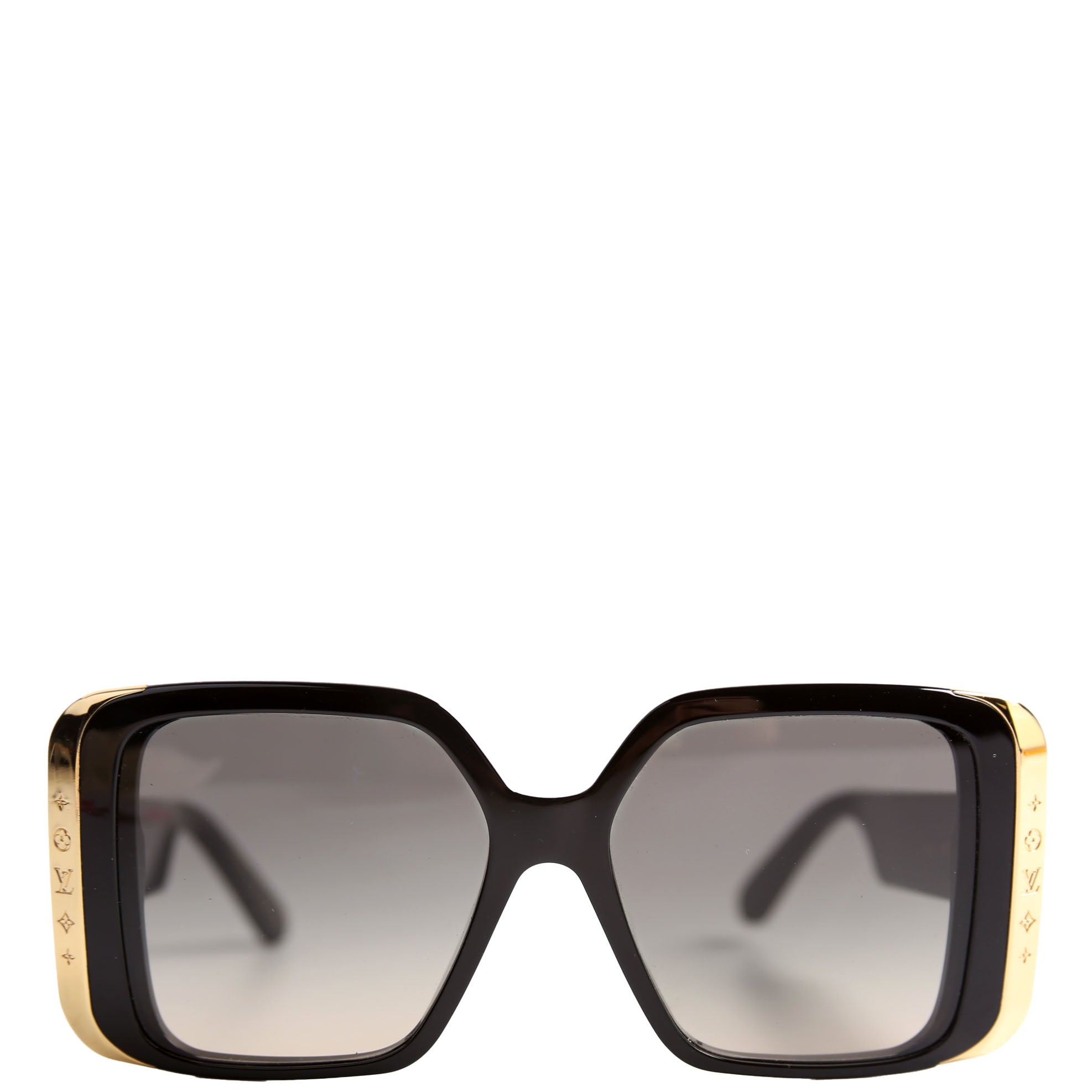 Z1664E Moon Square Sunglasses Black/Gold