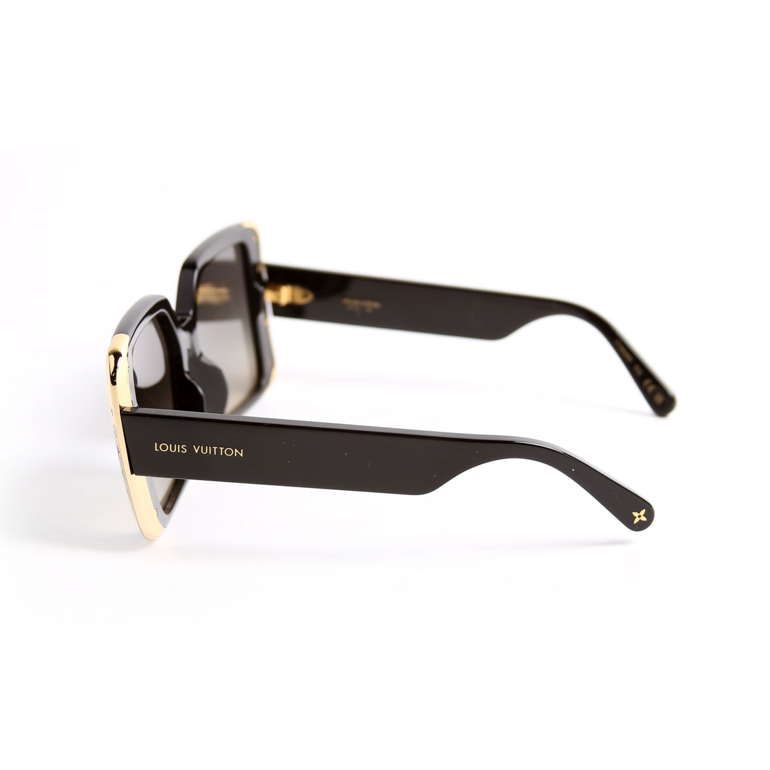 Z1664E Moon Square Sunglasses Black/Gold