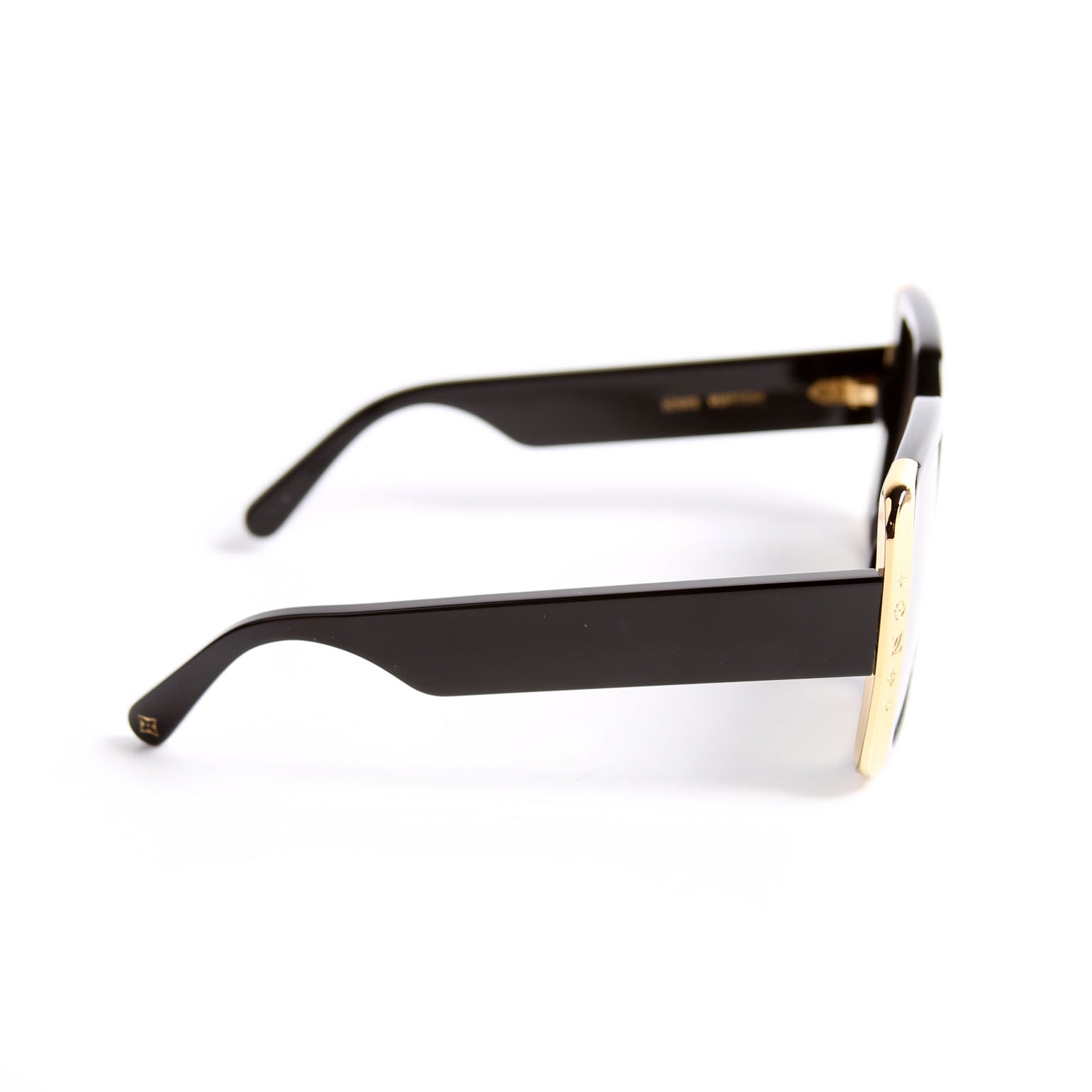 Z1664E Moon Square Sunglasses Black/Gold