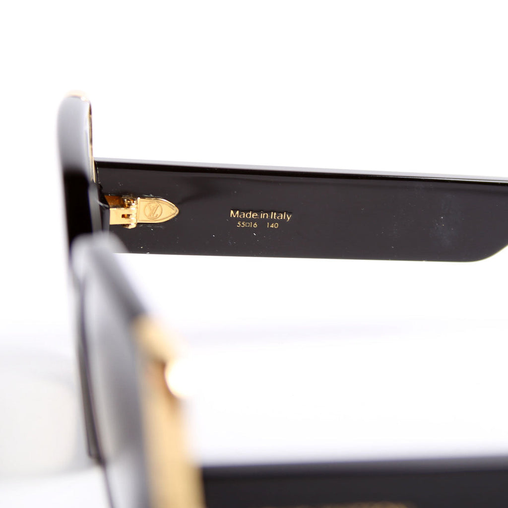 Z1664E Moon Square Sunglasses Black/Gold
