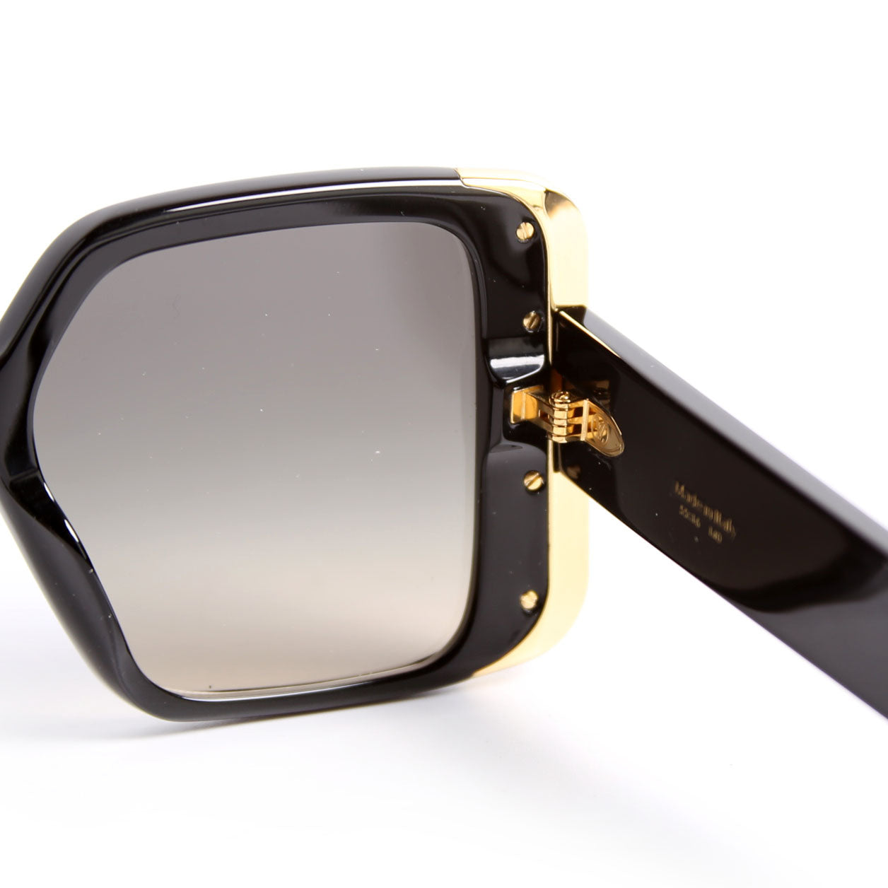 Z1664E Moon Square Sunglasses Black/Gold