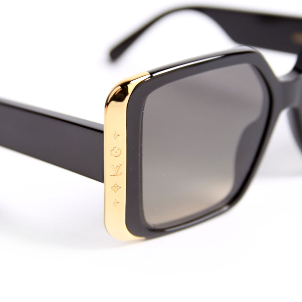 Z1664E Moon Square Sunglasses Black/Gold