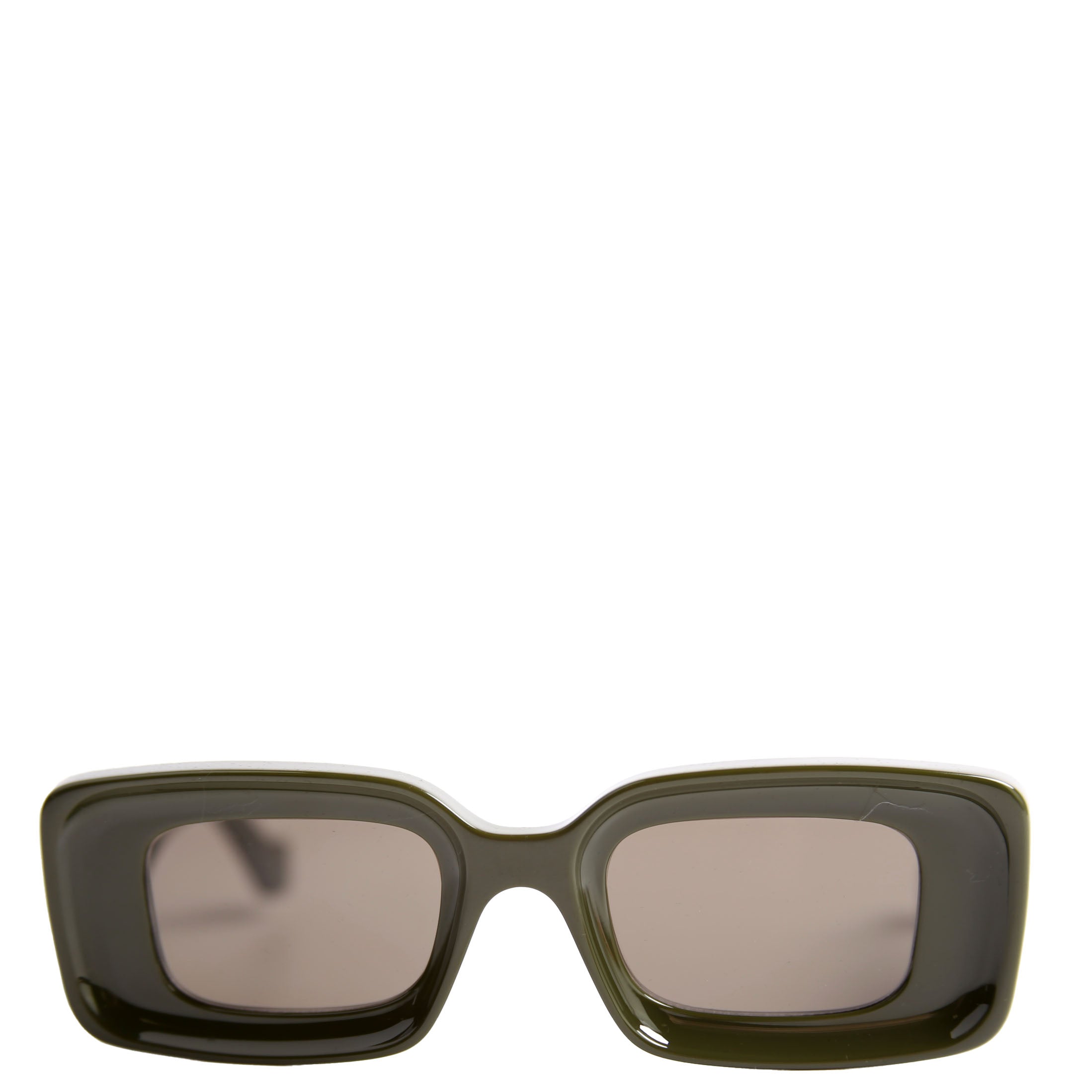 LW40101I Rectangle Acetate Sunglasses Green