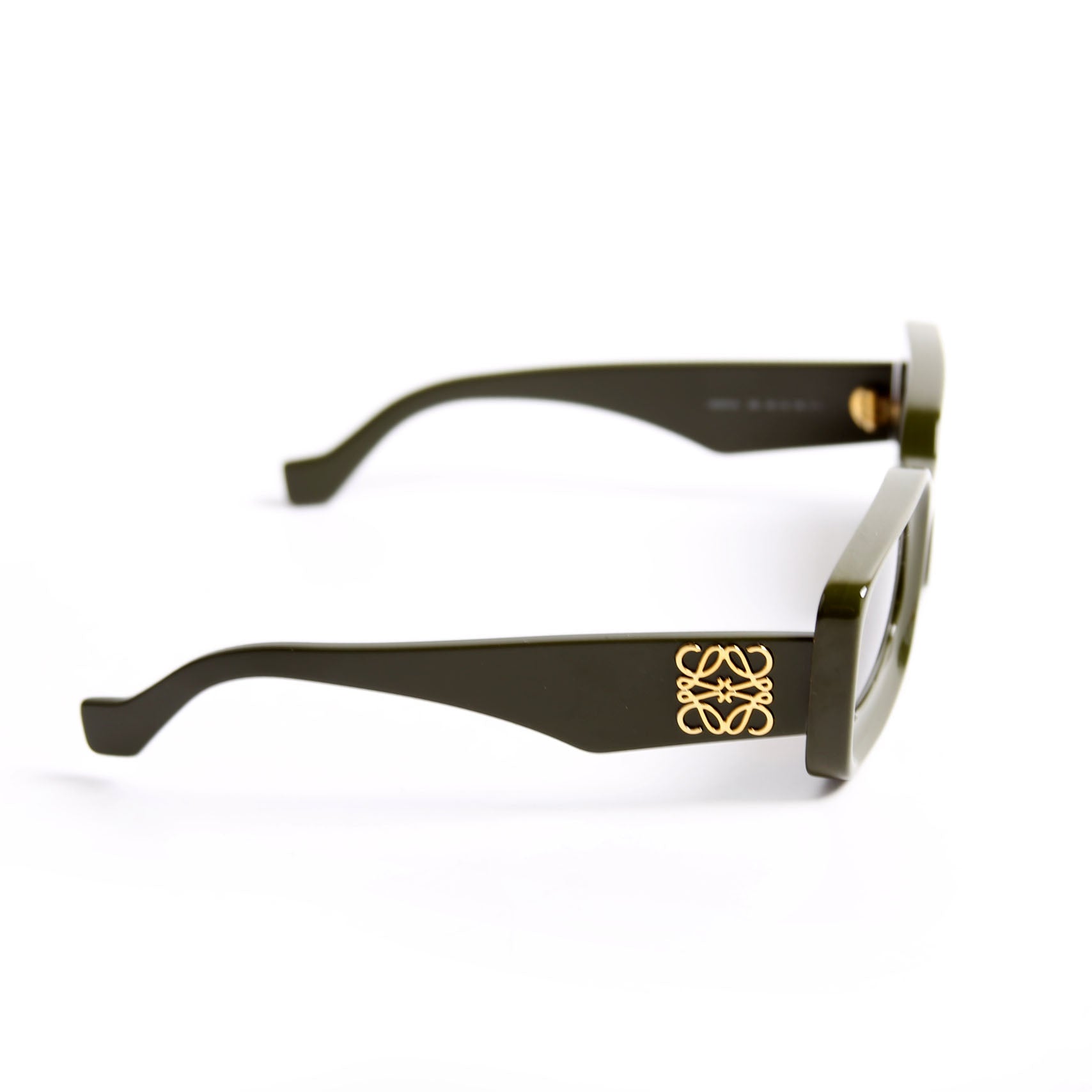 LW40101I Rectangle Acetate Sunglasses Green