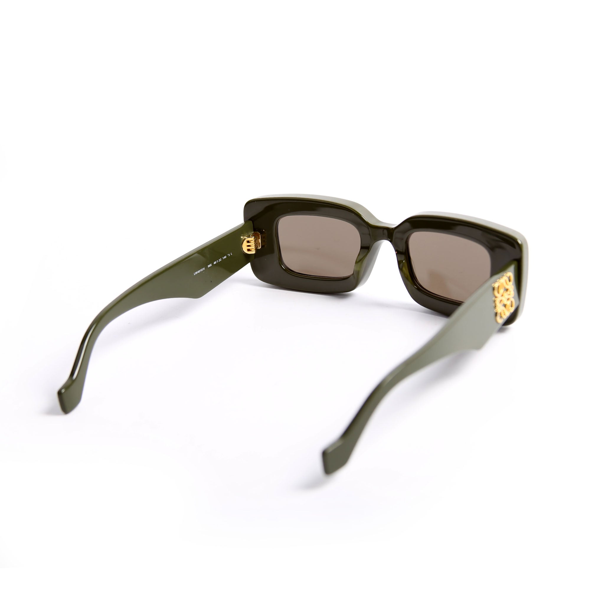 LW40101I Rectangle Acetate Sunglasses Green