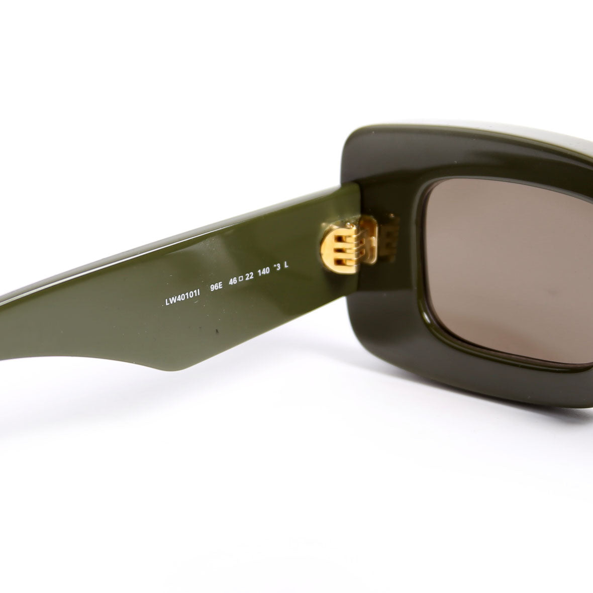 LW40101I Rectangle Acetate Sunglasses Green