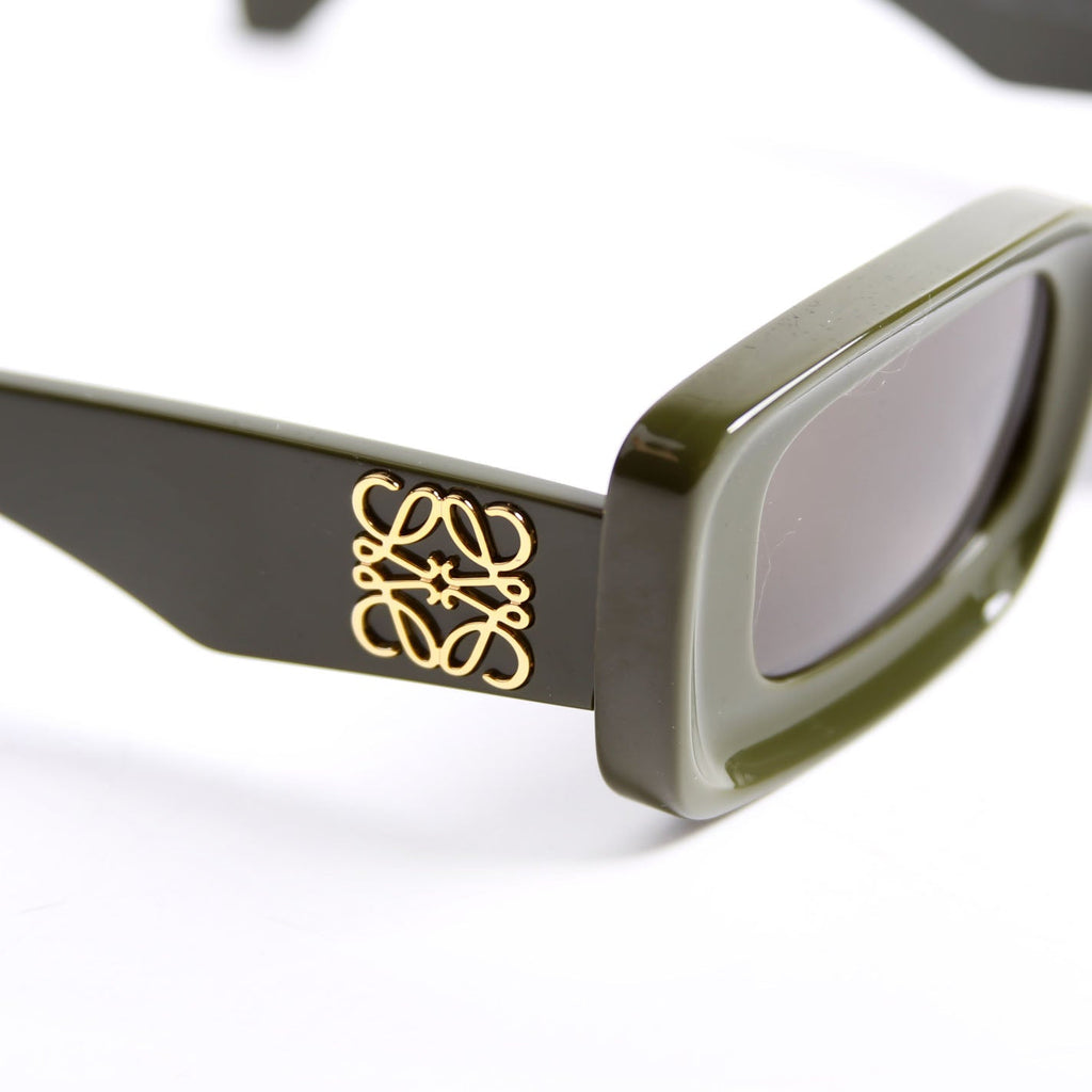 LW40101I Rectangle Acetate Sunglasses Green