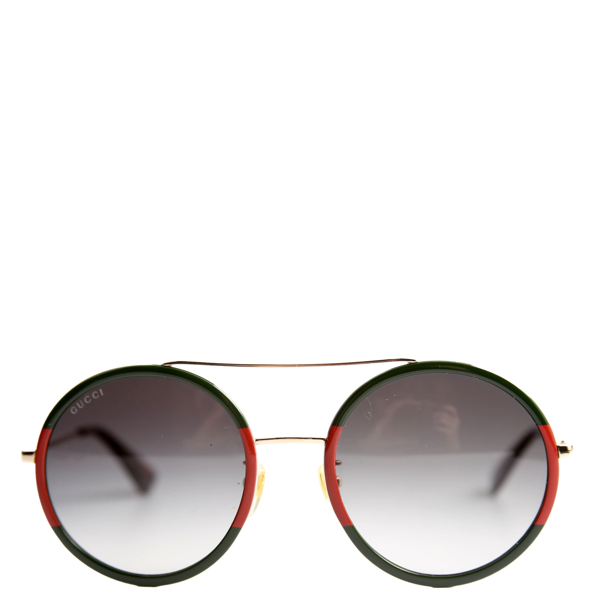 GG0061S Round Sunglasses Green/Red