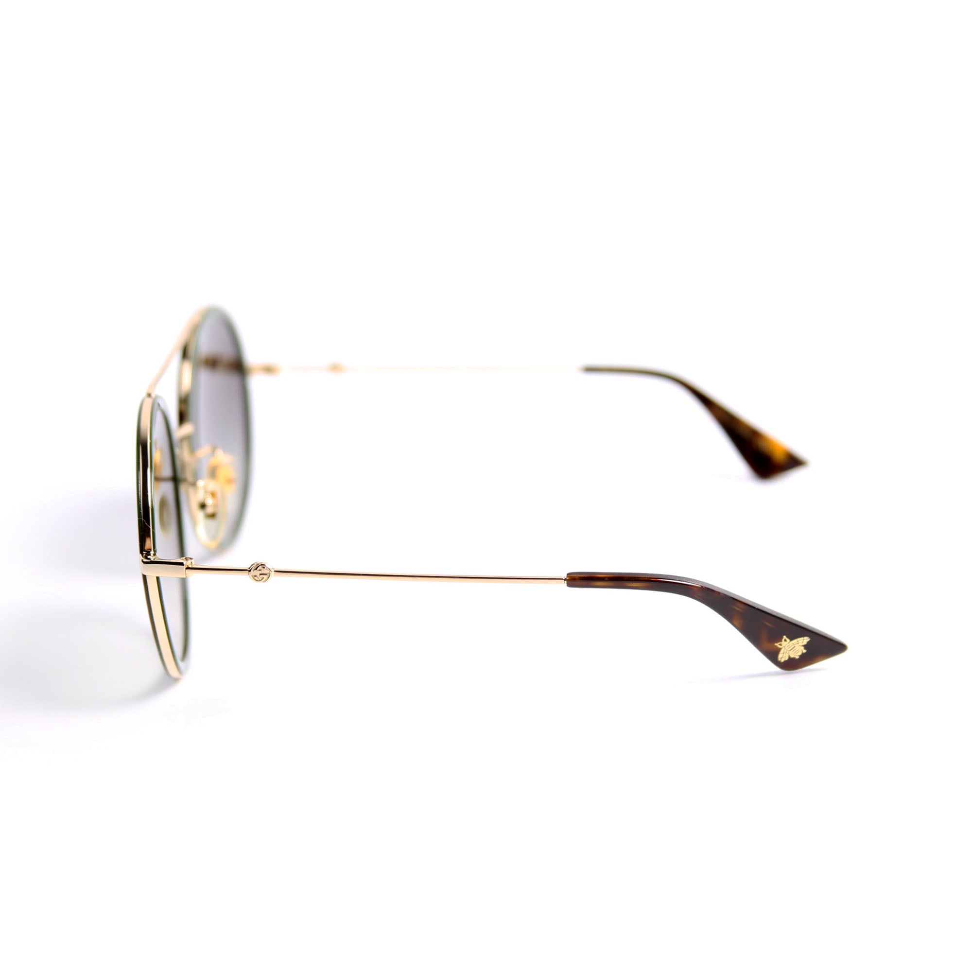 GG0061S Round Sunglasses Green/Red