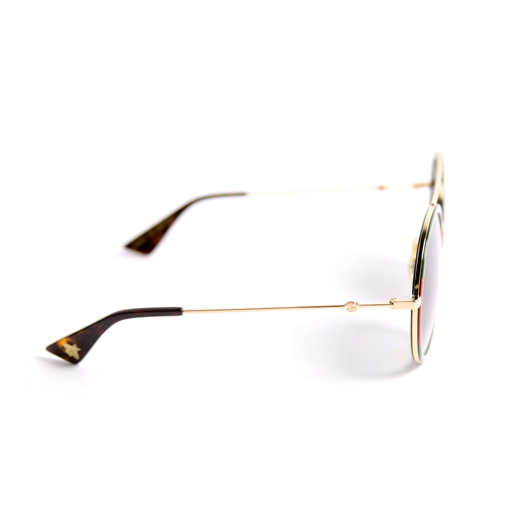 GG0061S Round Sunglasses Green/Red