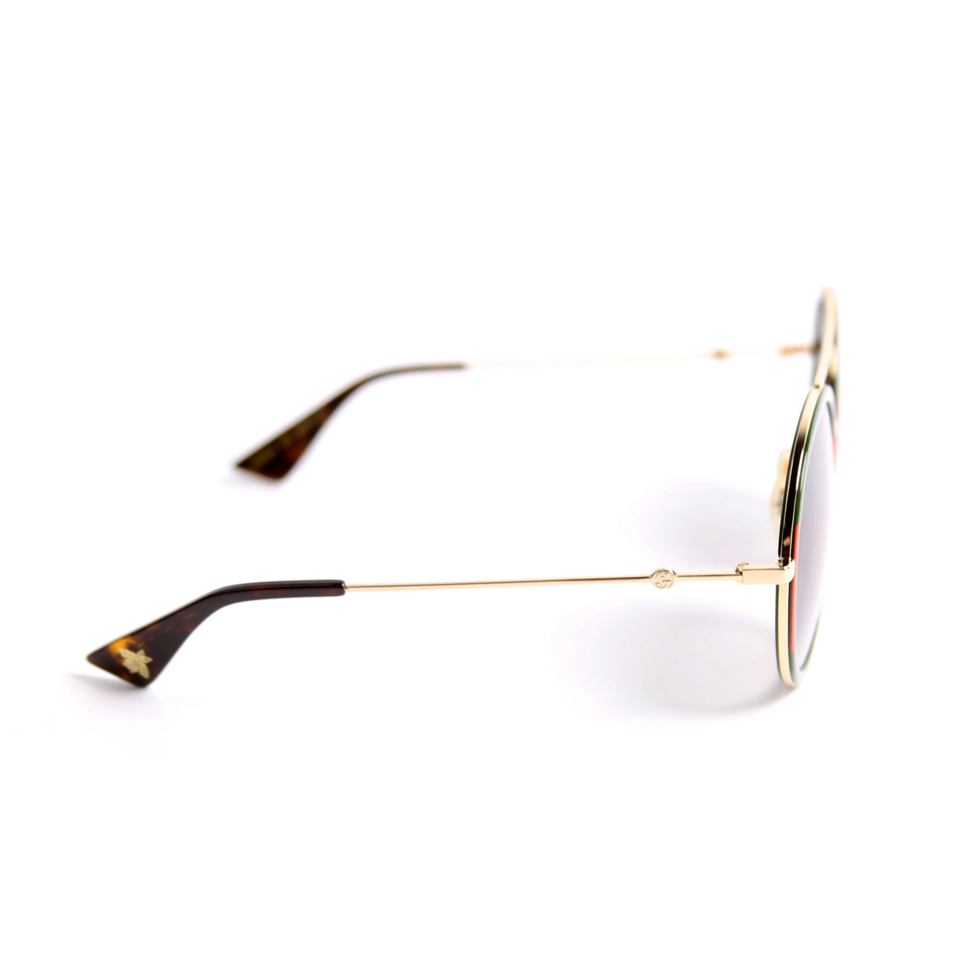 GG0061S Round Sunglasses Green/Red