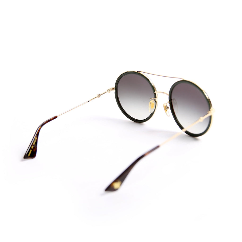 GG0061S Round Sunglasses Green/Red