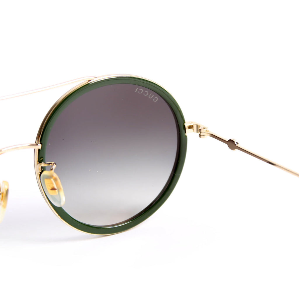 GG0061S Round Sunglasses Green/Red