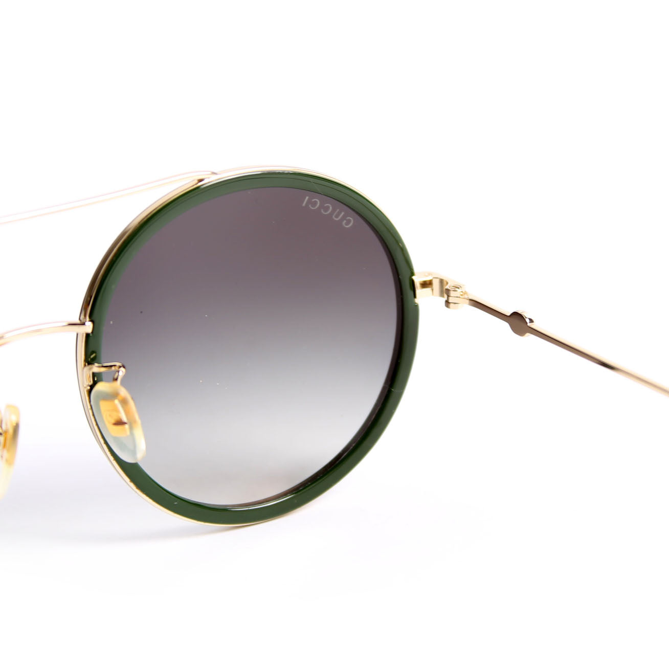 GG0061S Round Sunglasses Green/Red