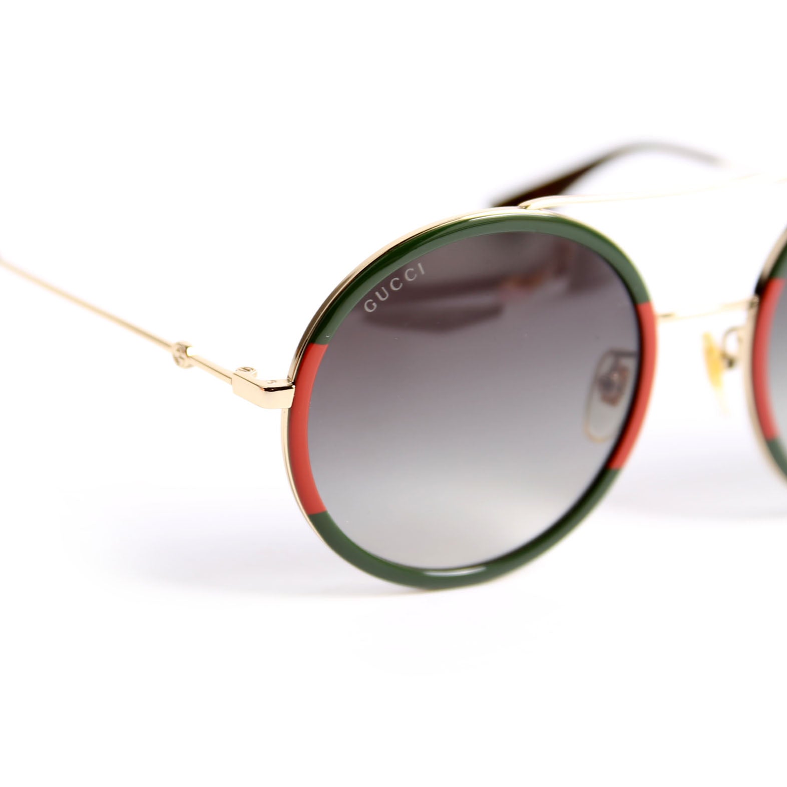 GG0061S Round Sunglasses Green/Red