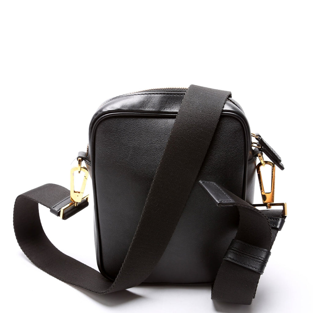 Medusa Biggie Small Crossbody Leather Black