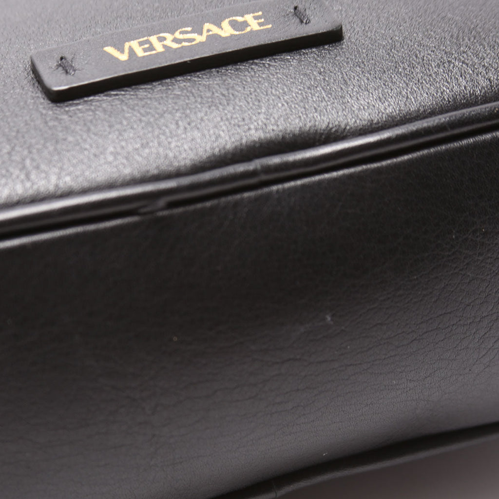 Medusa Biggie Small Crossbody Leather Black