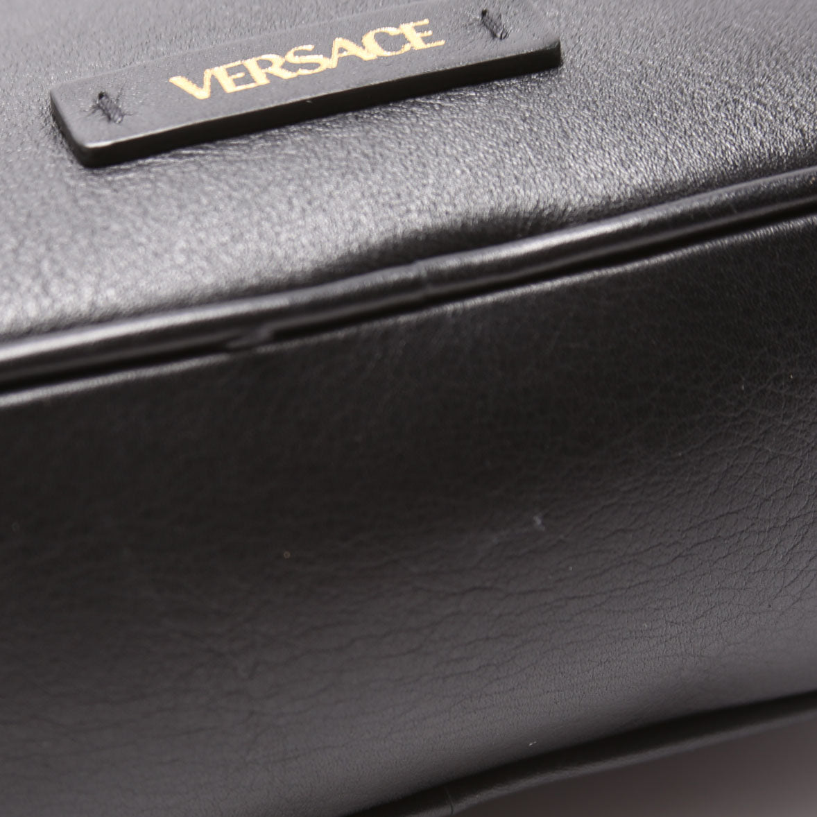 Medusa Biggie Small Crossbody Leather Black